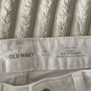 NWT Old Navy High Waisted curvy OG straight cut off jeans  12 petite